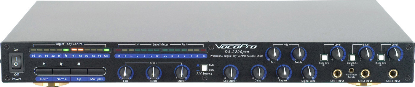 VocoPro DA-2200 Pro Six-Microphone Karaoke Rack Audio Mixer